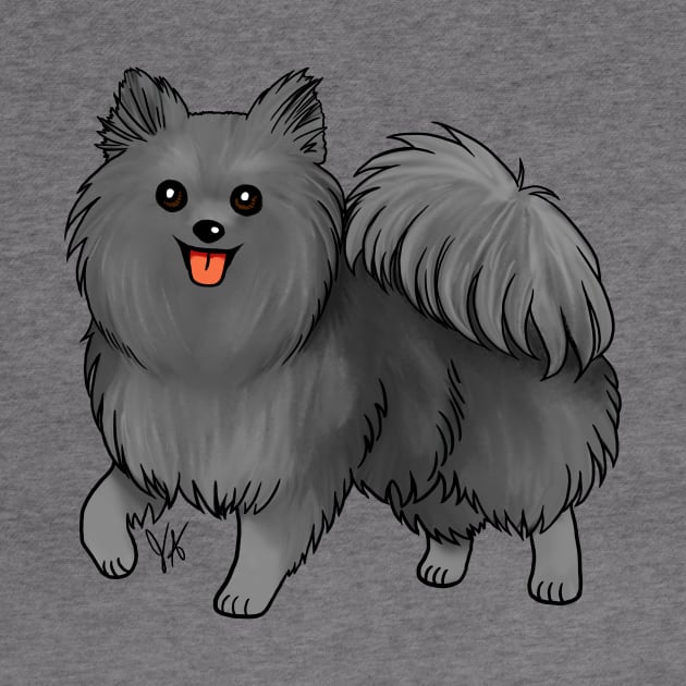 Dog - Pomeranian - Black by Jen's Dogs Custom Gifts and Designs